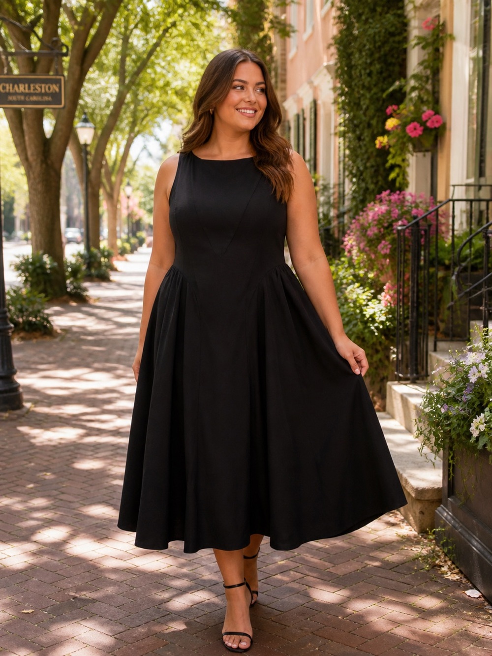 SHEIN Fit-and-Flare Dress with Built In Tulle - Size Large - EUC!